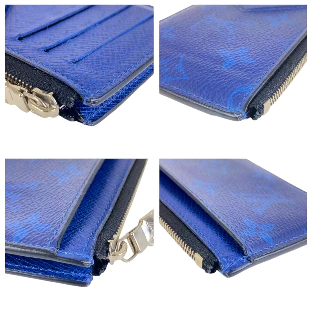Louis Vuitton Taiga Rama Taiga Cobalt Blue Card Zippy Coin Wallet ID Holder - Picture 5 of 10